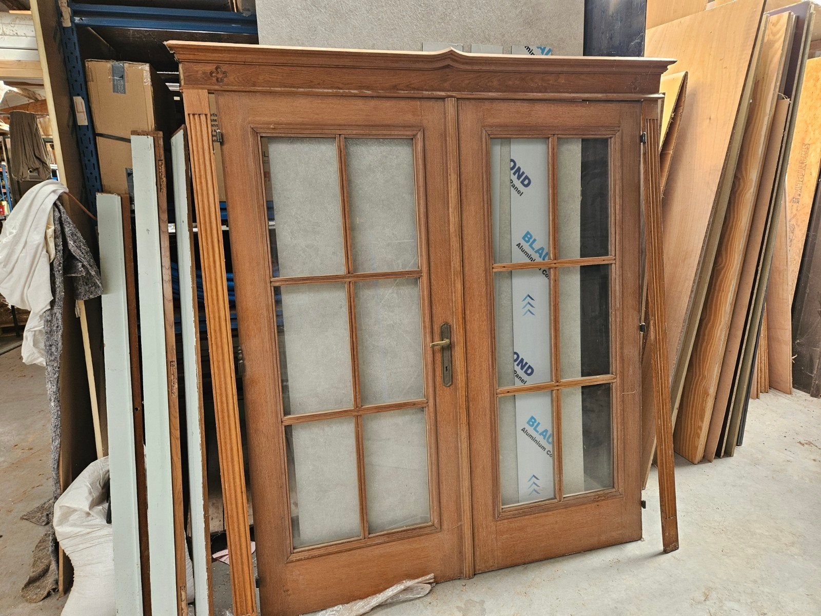 oude eiken houten dubbele deur, Ophalen