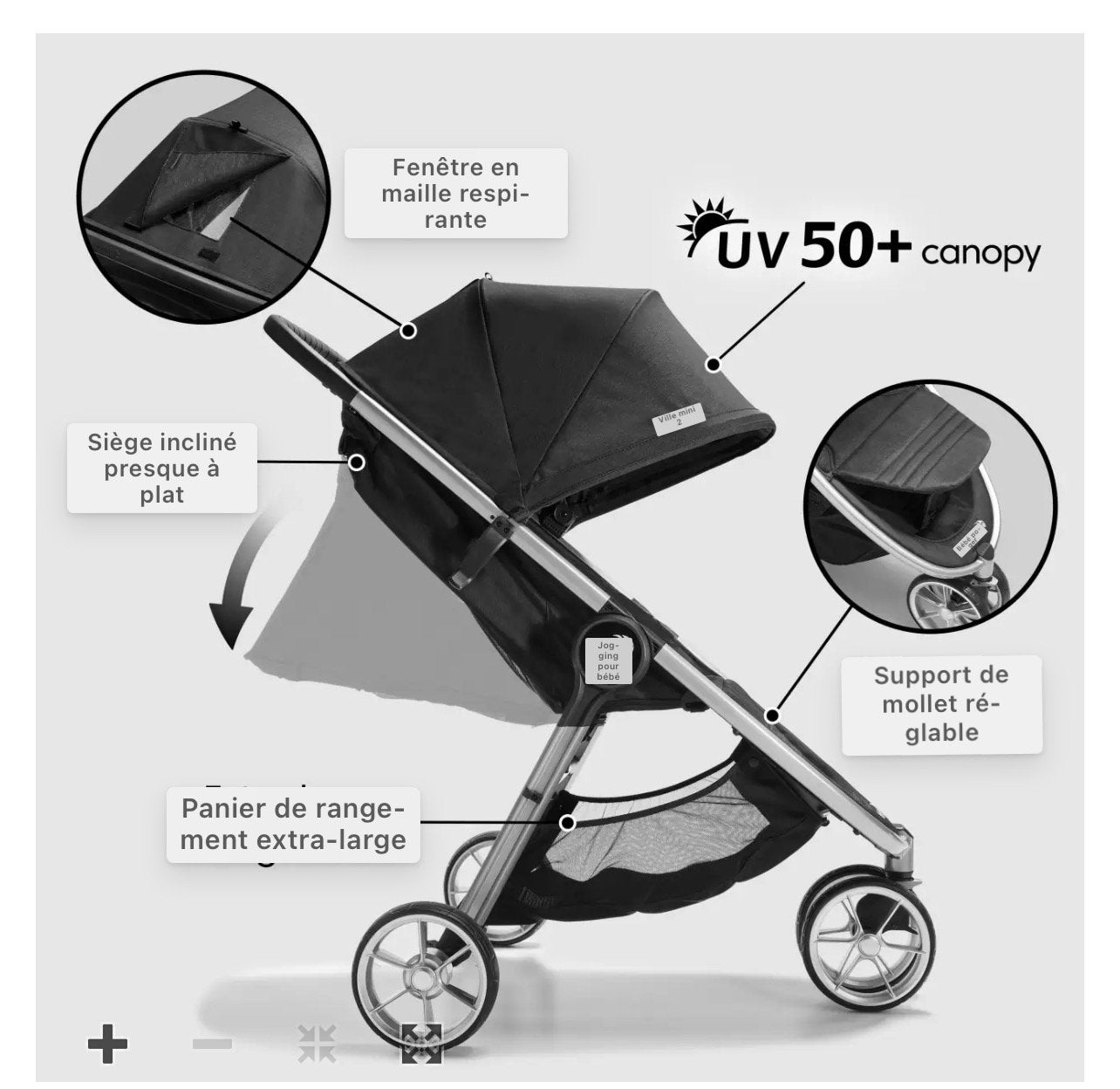 Poussette BABY JOGGER citi mini 2, Enlèvement, Utilisé, Poussette