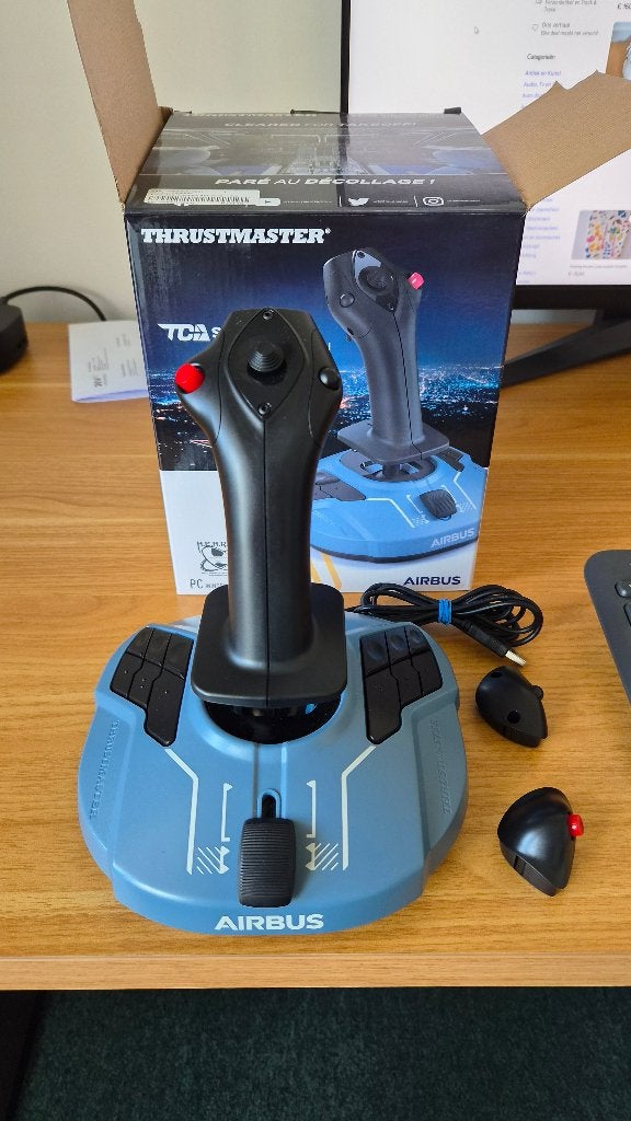 TCA Sidestick en Quadrant Airbus Edition met Flying Clamp, Computers en Software, Joysticks, Zo goed als nieuw, Ophalen