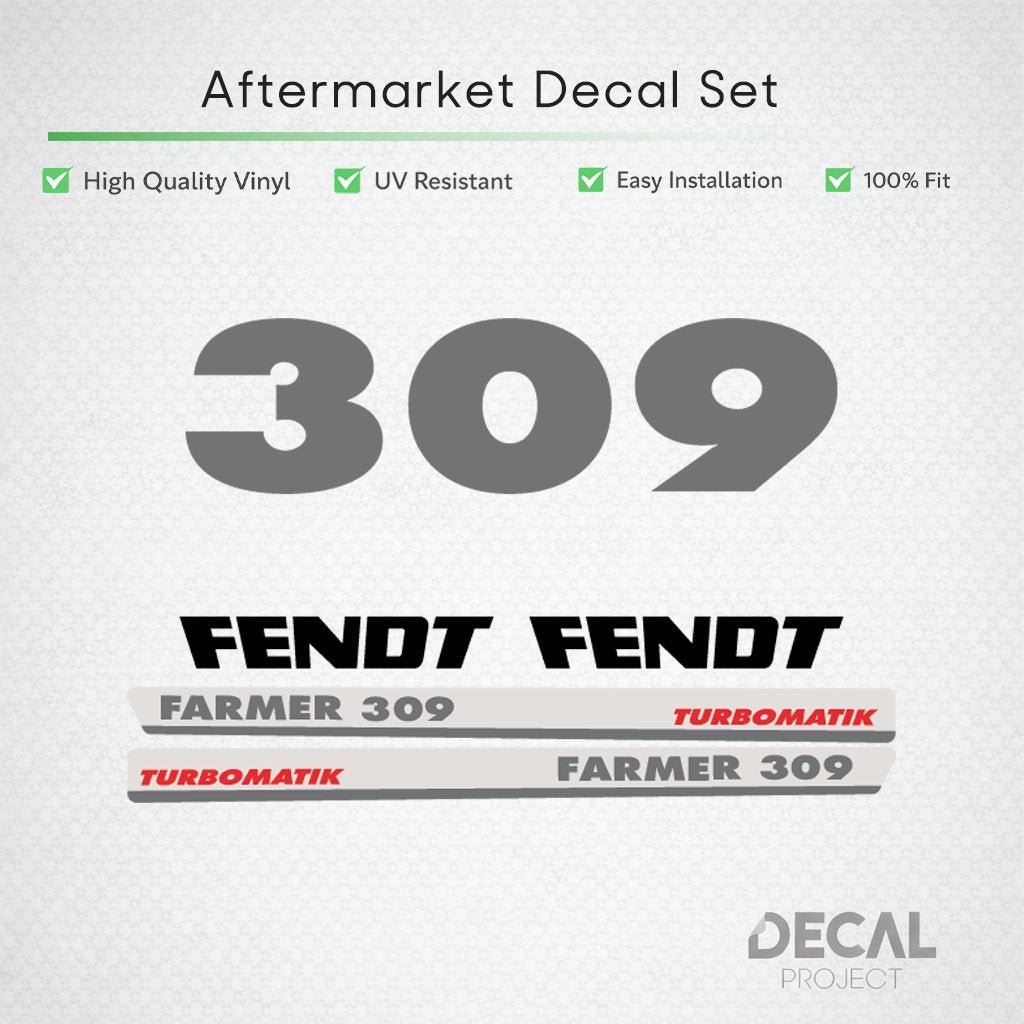Autocollants de rechange Fendt 309 - 314, Envoi