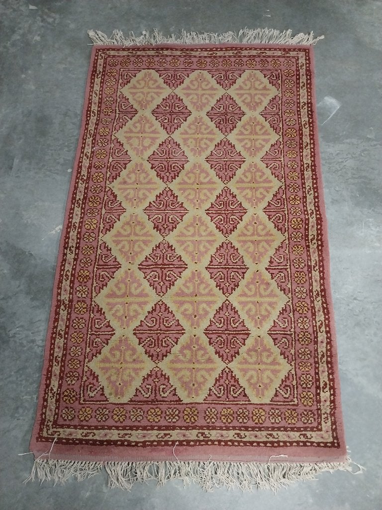 Tapis noué à la main, Maison & Meubles, Enlèvement ou Envoi, Utilisé, 50 à 100 cm, Rectangulaire