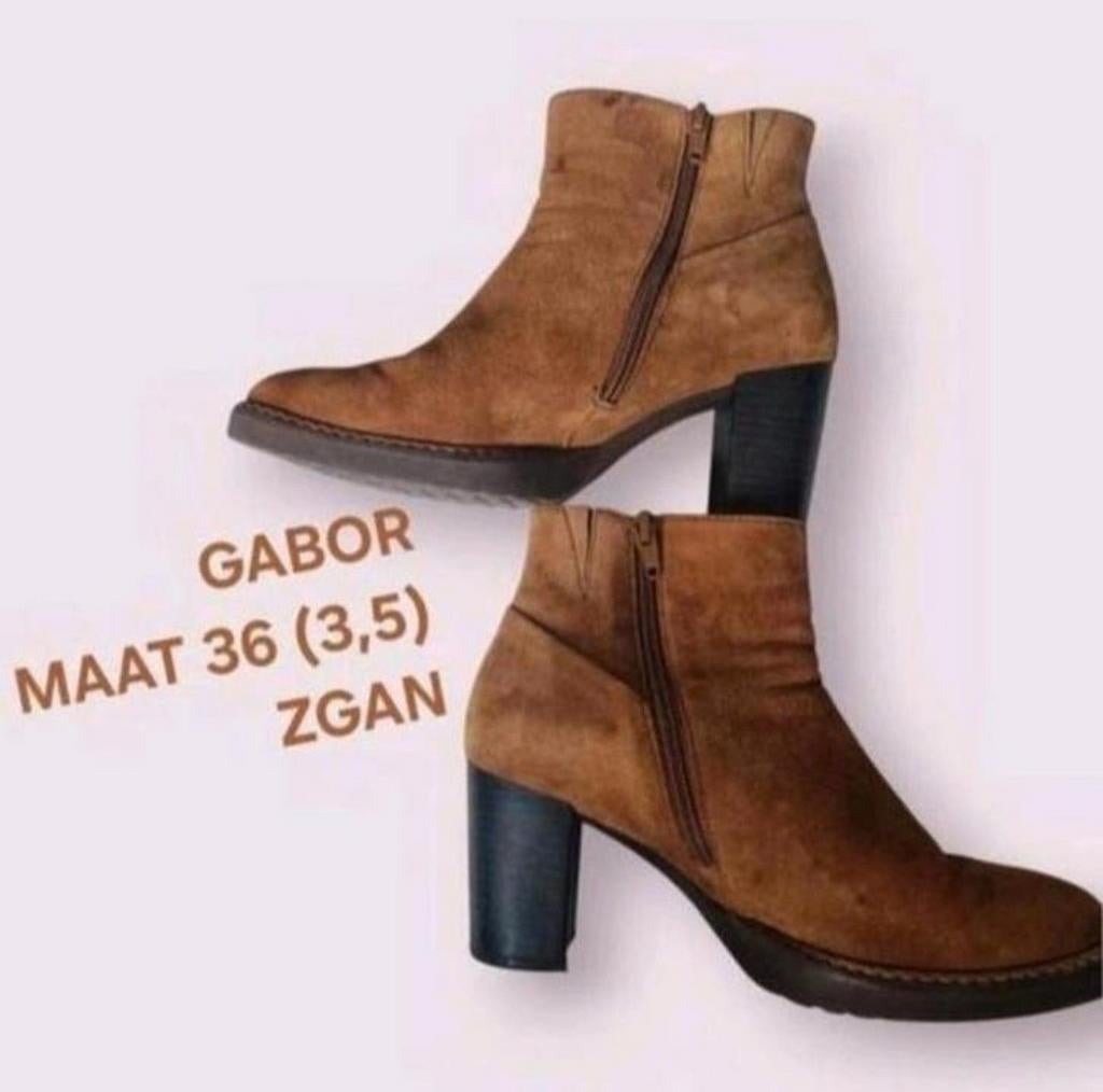 Bottines en cuir GABOR taille 36, Enlèvement ou Envoi, Gabor, Comme neuf, Brun
