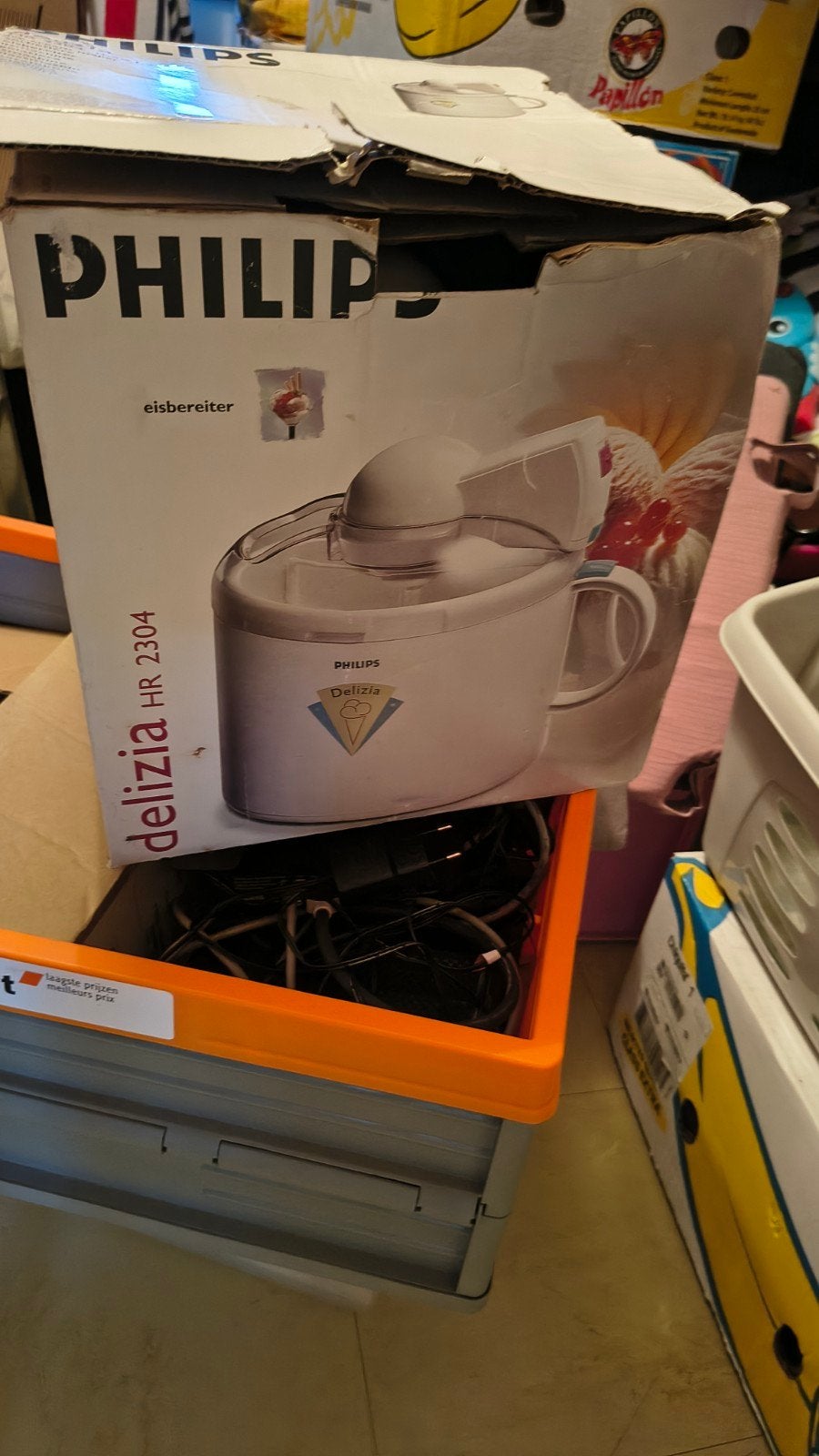 Philips Delizia HR2304 ijsmachine – weinig gebruikt – met or, Elektronische apparatuur, IJsmachines, Ophalen, Gebruikt, Koelelement