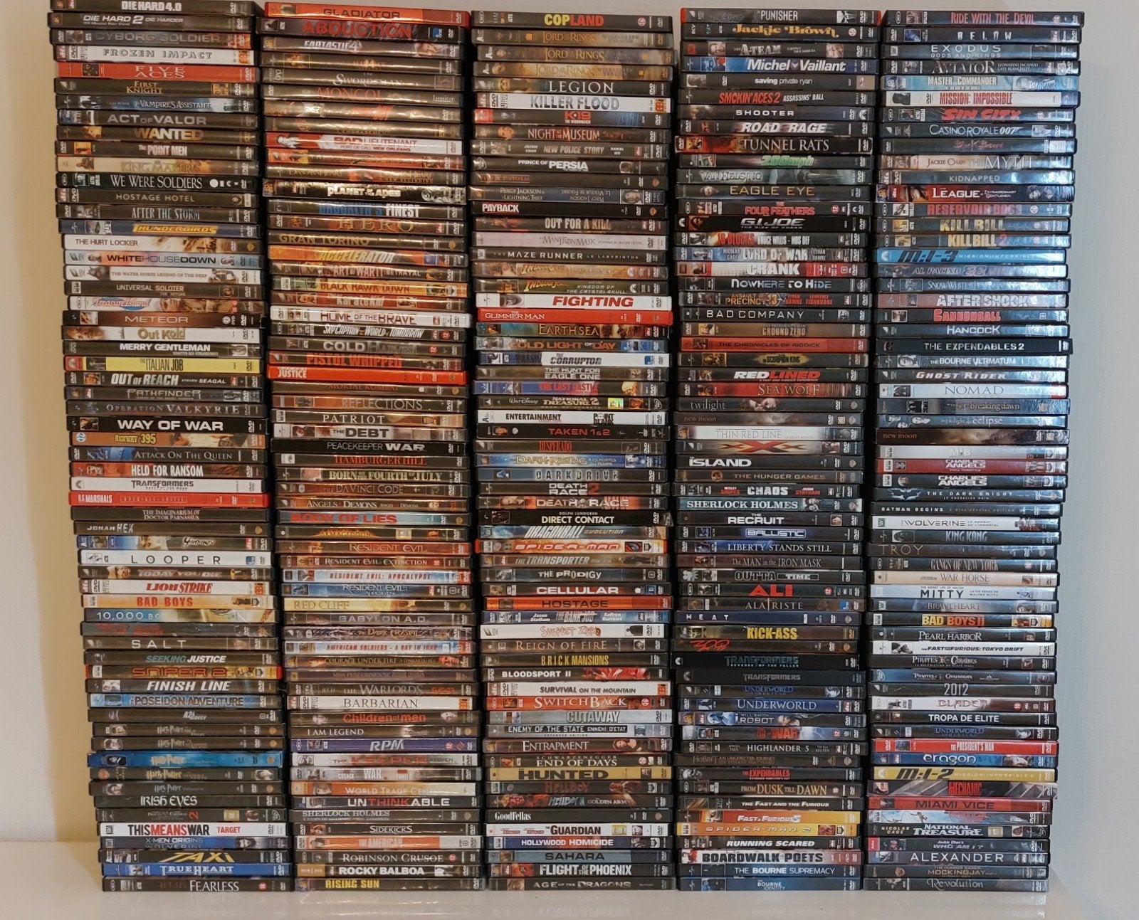 300 + dvd's actie/avontuur 0,50 €/stuk, Action, Anglais, Néerlandais, Enlèvement