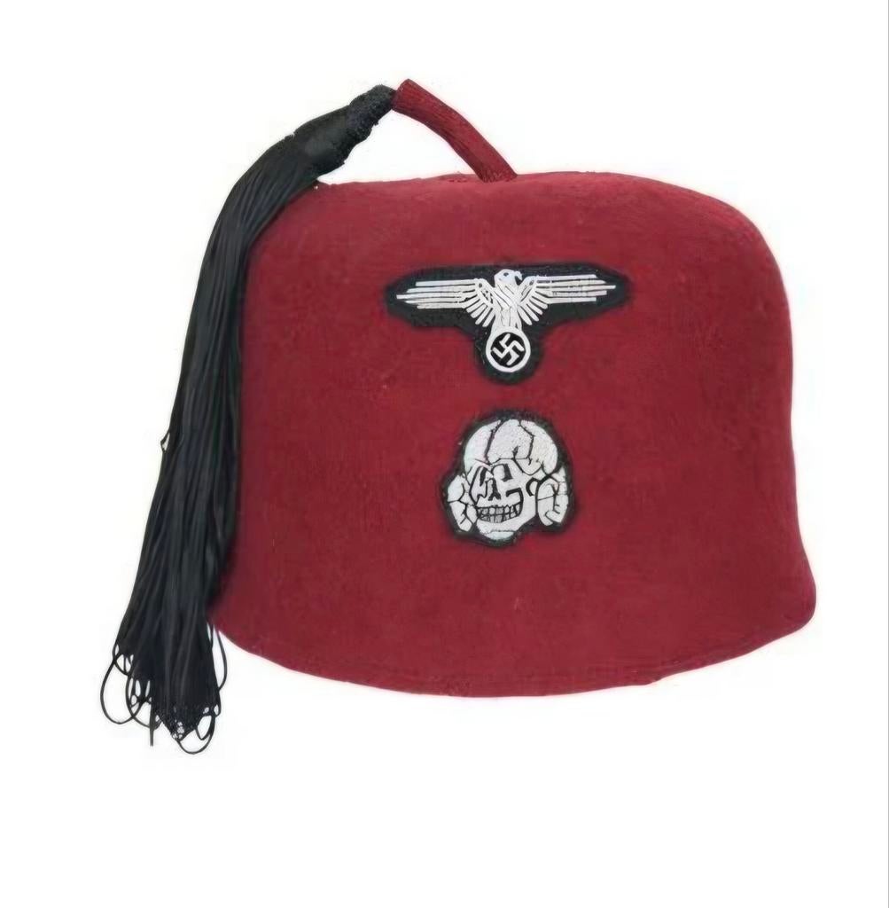 WW2 Waffen SS M43 fez (maroon), Enlèvement ou Envoi, Comme neuf