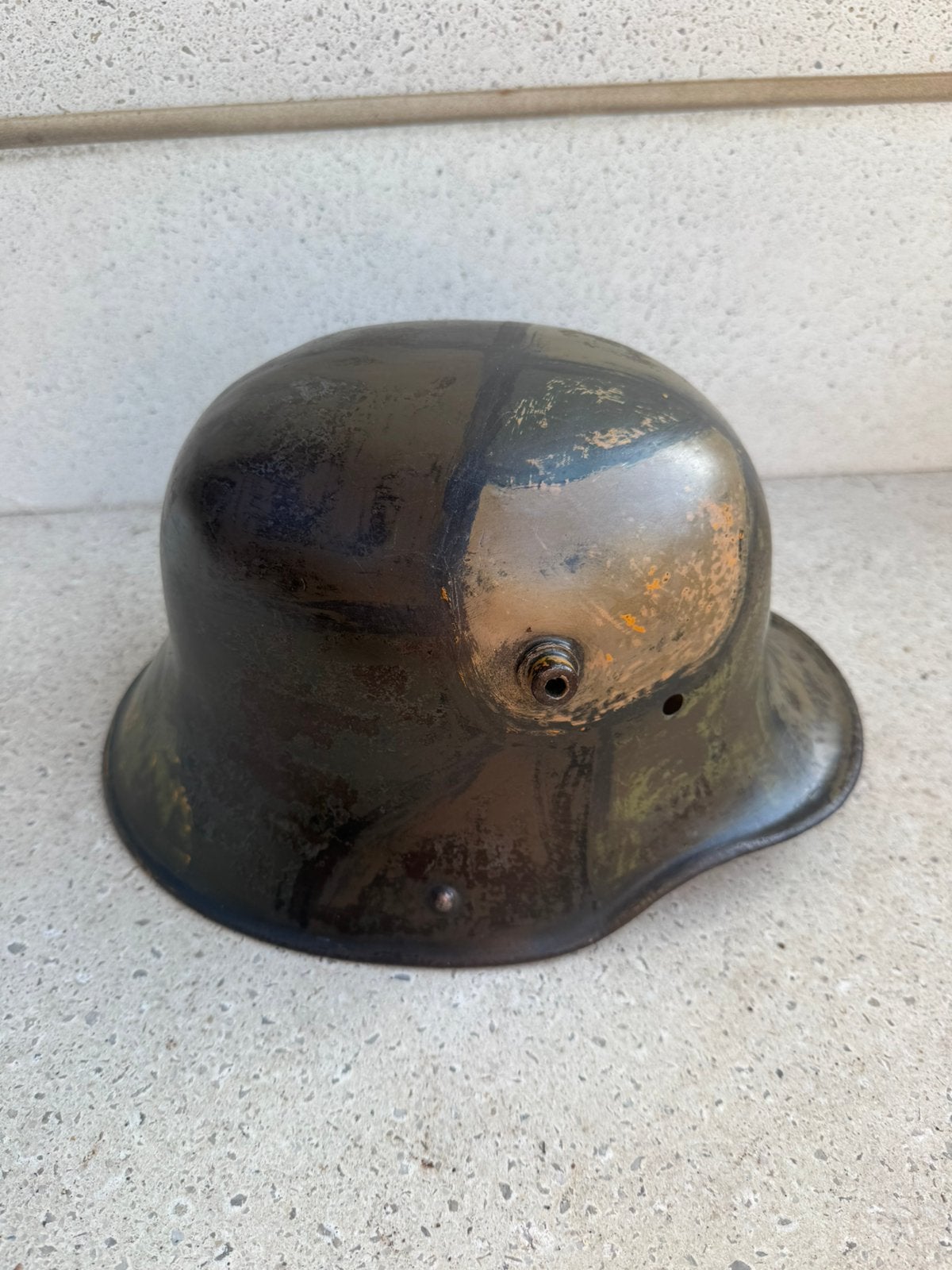 WW1 casque camouflage Allemand avec nom, Collections, Objets militaires | Général, Enlèvement ou Envoi