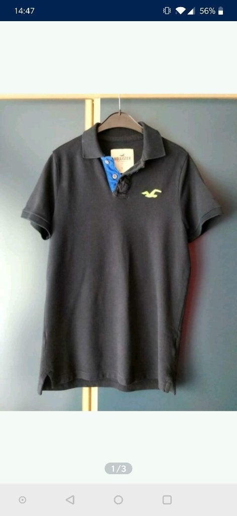 Polo Hollister - large, Kleding | Heren, Maat 52/54 (L), Zwart, Ophalen of Verzenden, Gedragen
