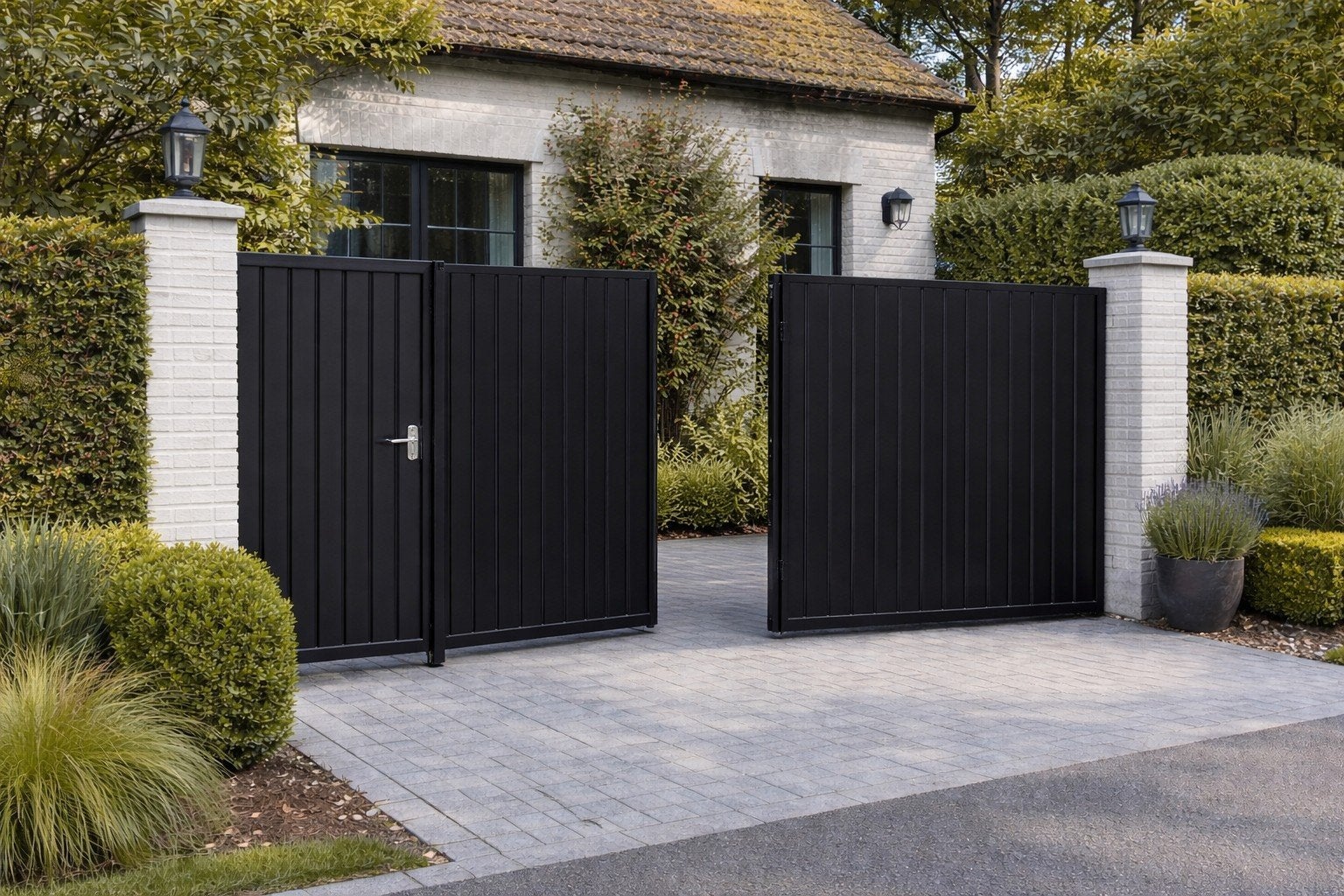 Topaanbieding: hoogwaardige tuinpoort en deurtje, Tuin en Terras, Ophalen, Nieuw, 150 tot 200 cm, IJzer