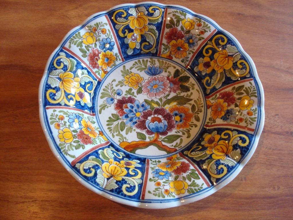1 plat Polychrome Oud Delft ., Enlèvement ou Envoi