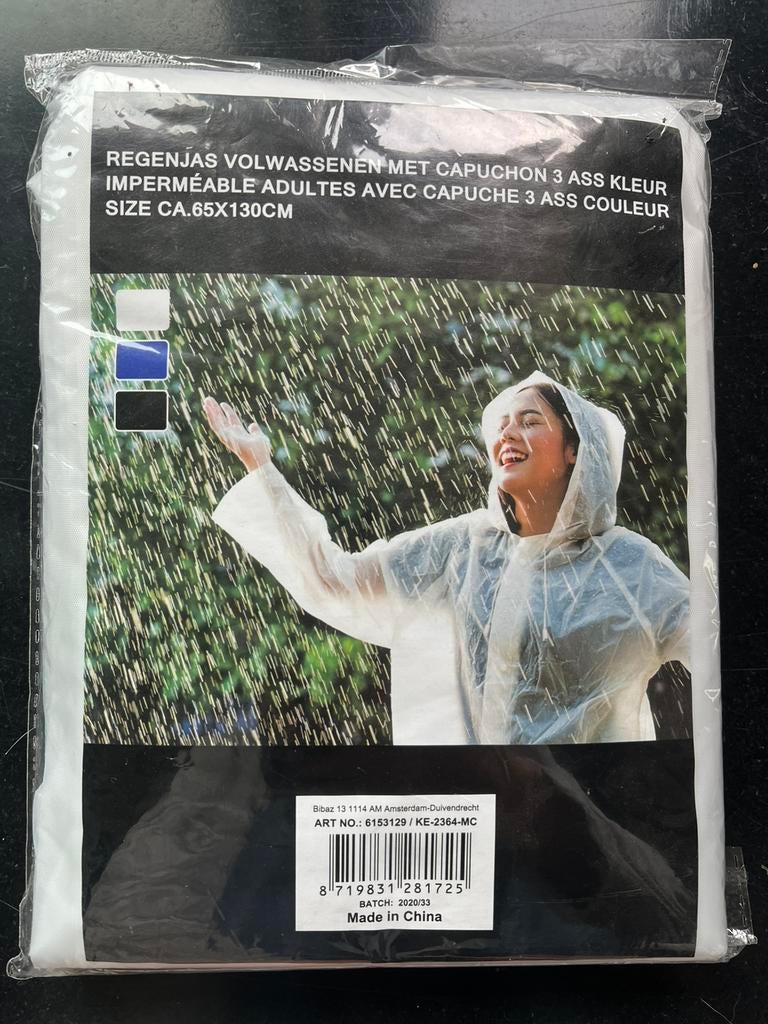 Poncho de pluie pour femmes pour les festivals, Enlèvement ou Envoi, Neuf, Blanc