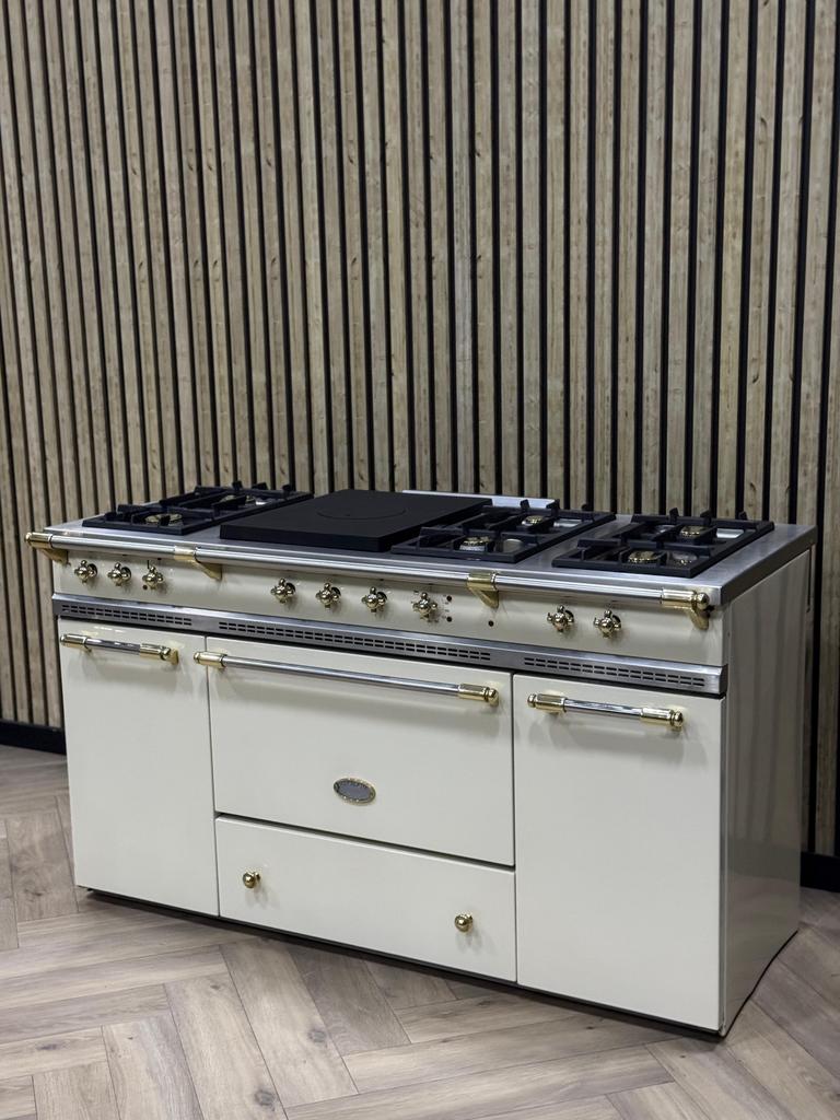 Lacanche fornuis 150cm Crème Gas + Dubbele Hete Lucht, Ophalen of Verzenden, Grill, Elektrisch
