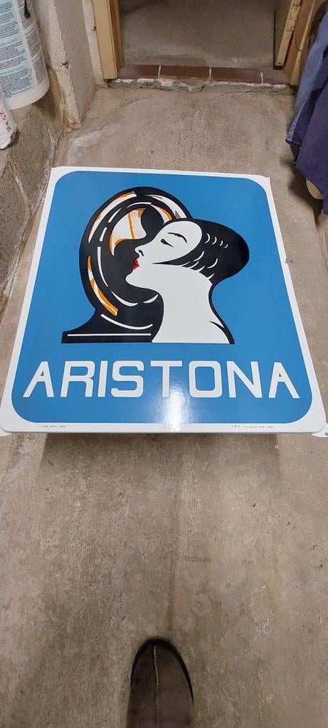 Email ARISTONA 1990 heruitgave L'émail-belge, Ophalen of Verzenden, Zo goed als nieuw, Reclamebord