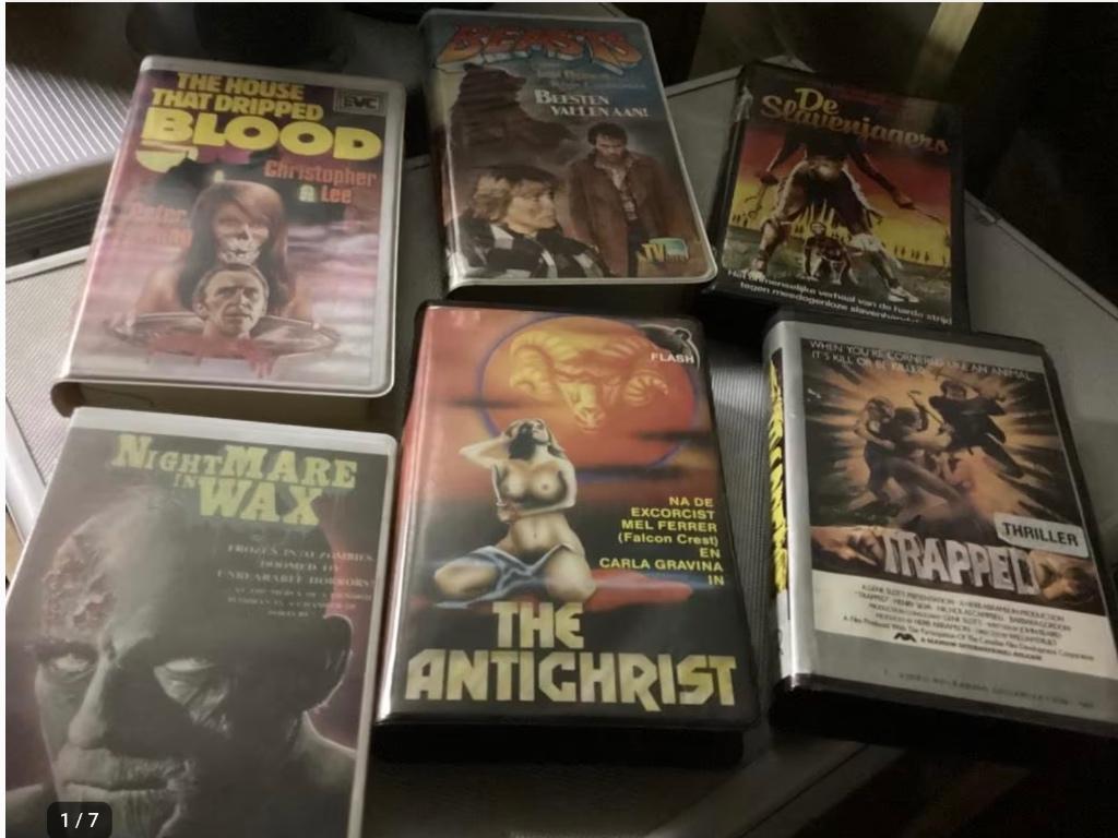 6 VHS Covers met hoes (zonder cassette), Enlèvement ou Envoi