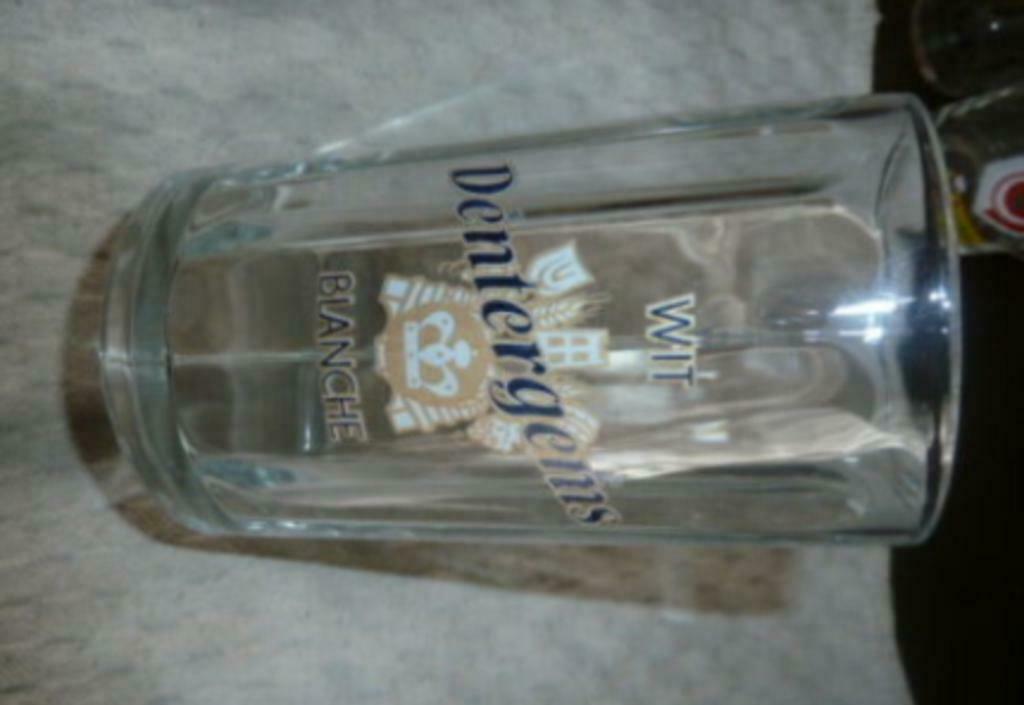 #H bier glas / pul DENTERGEMS Wit - Blanche 0,25L Brij. Riva, Enlèvement ou Envoi, Neuf, Verre à bière