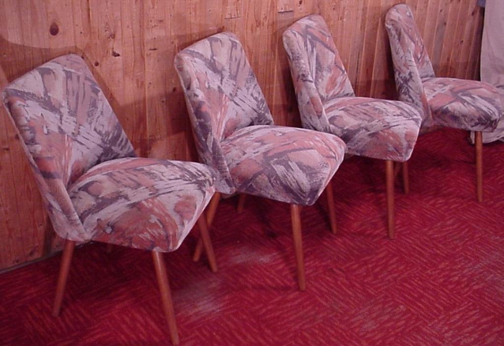 4 Retro stoelen design eetkamerstoelen vintage kuipstoelen, Ophalen