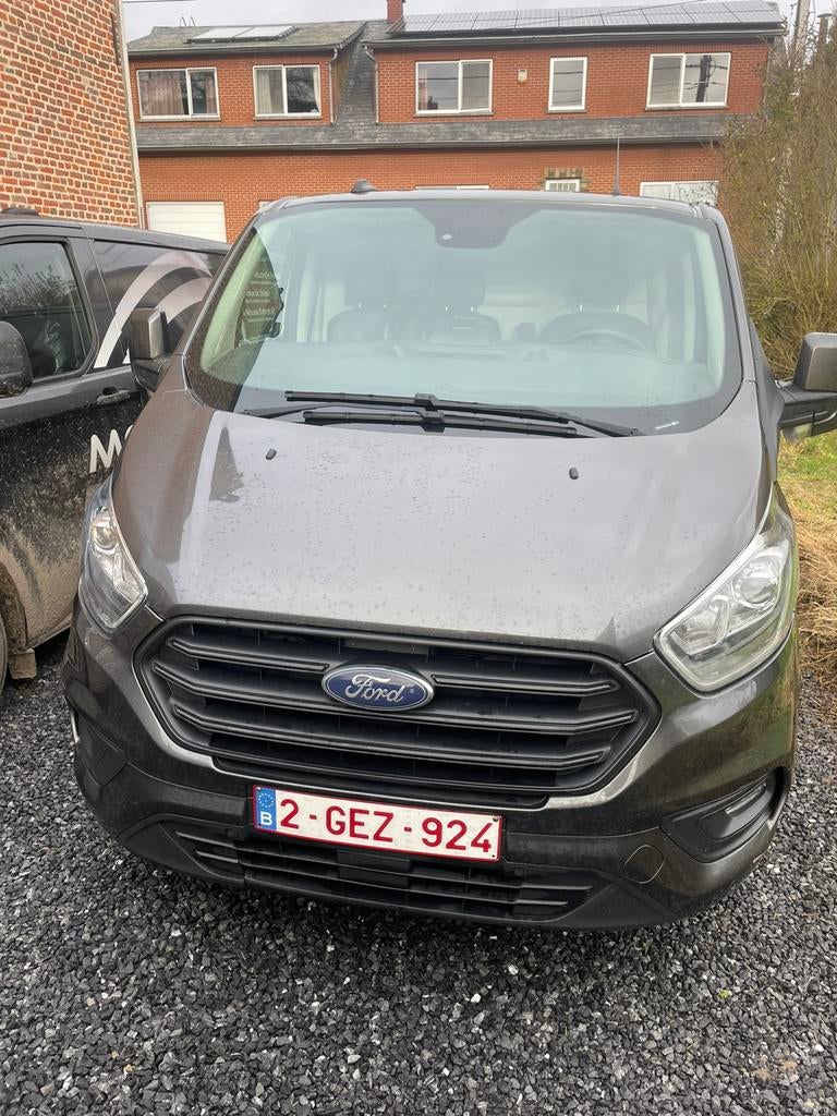 Ford transit custom, Autos, Argent ou Gris, Achat, 3 places, Boîte manuelle