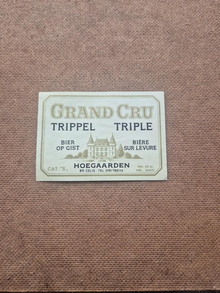 Etiquette Grand Cru Hoegaarden, Enlèvement ou Envoi, Utilisé, Autres types, Autres marques