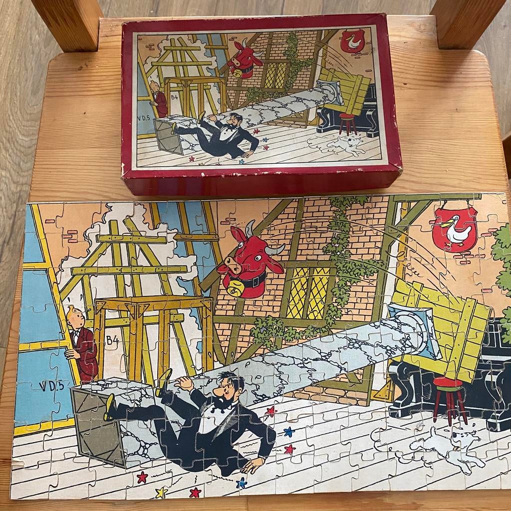 De 7 kristallen ballen, houten puzzel van Kuifje, Lombard, Ophalen of Verzenden