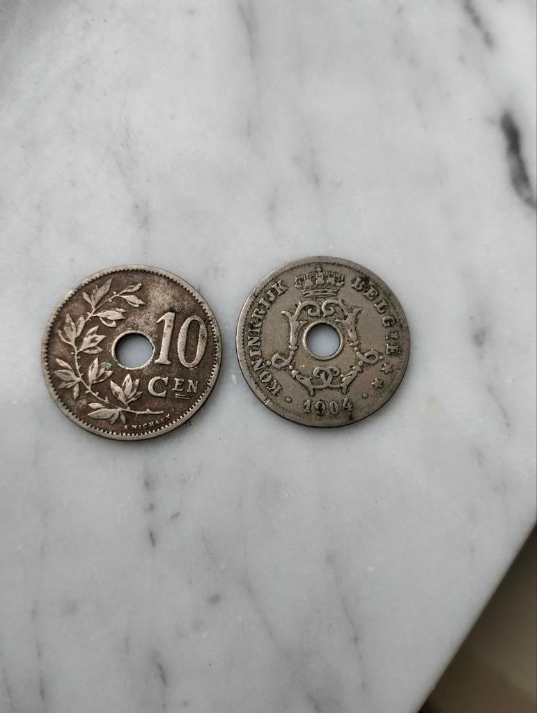 10 Cent, Koninkrijk België, 1904 en 1920, Postzegels en Munten, Munten | België, Ophalen of Verzenden
