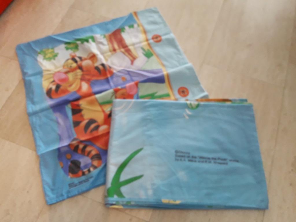 Dekbedovertrek flanel 1 persoon kinderen Disney Winnie the p, Ophalen of Verzenden, Gebruikt, Overige kleuren, Dekbedovertrek