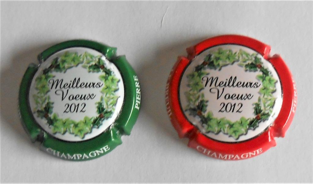 2 Pierre Mignon champagnecapsules - de beste wensen voor 201, Ophalen of Verzenden, Zo goed als nieuw