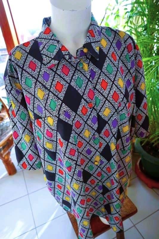 uniek prachtig vintage dressing blouse, Kleding | Dames, Overige kleuren, Vintage Dressing, Maat 46/48 (XL) of groter, Ophalen of Verzenden