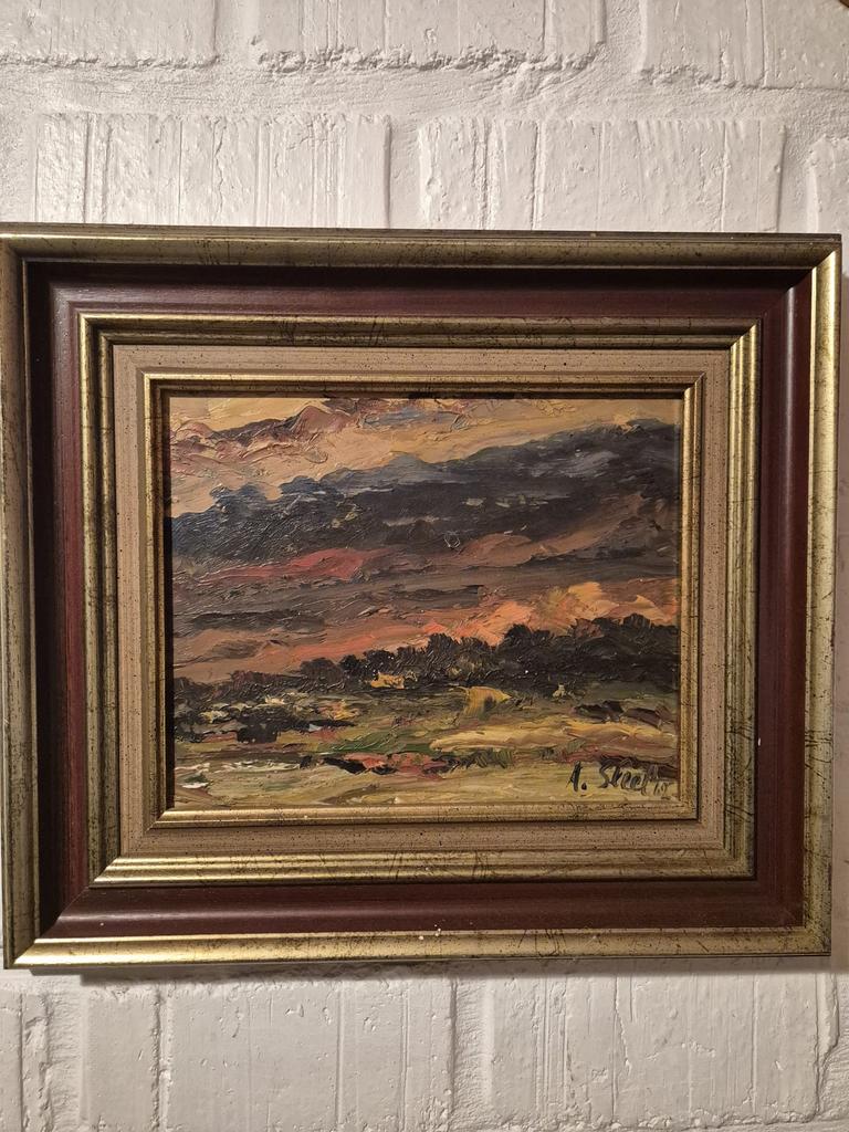 3 Originele Schilderijen – Adolphe Steel Expressionisme, Antiek en Kunst, Ophalen