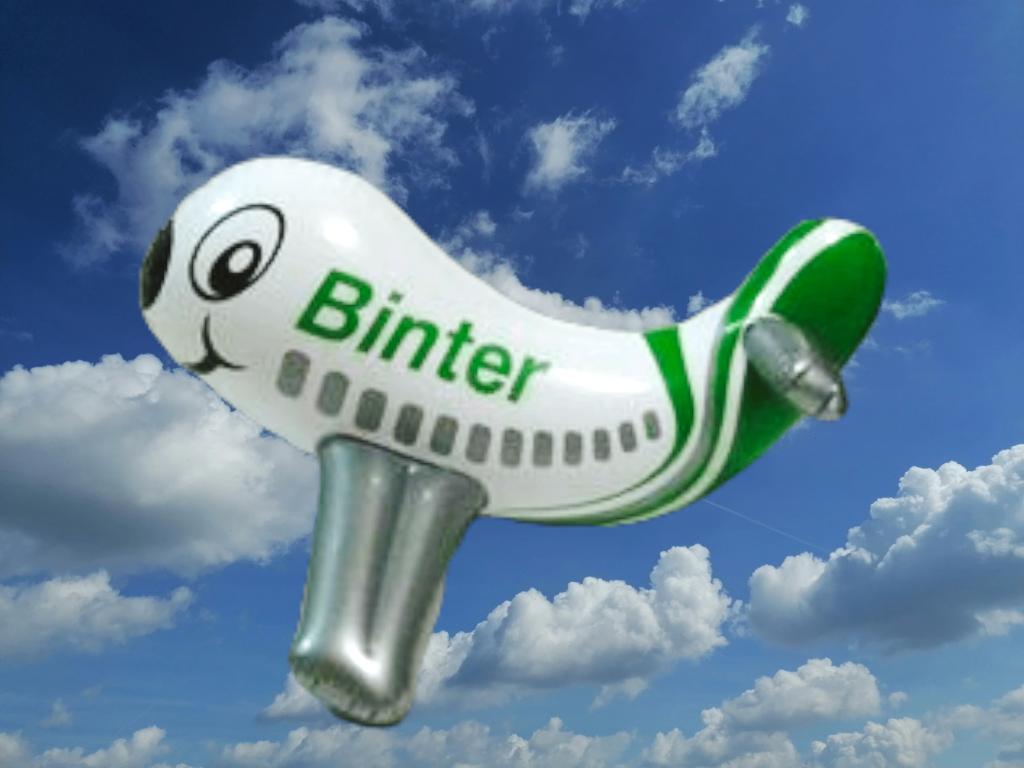 Avion gonflable Binter Canarias avec visage souriant, Collections, Enlèvement ou Envoi, Neuf, Modèle réduit