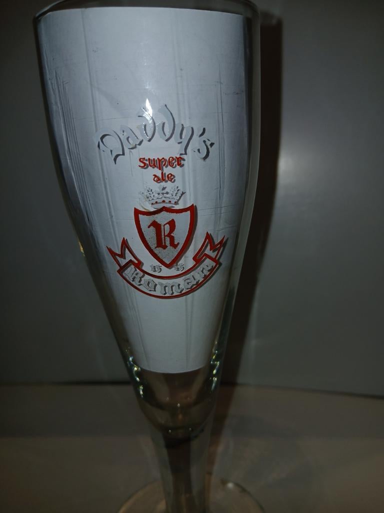Oud glas Daddy's super ale, Roman, Ophalen of Verzenden, Zo goed als nieuw, Glas of Glazen, Overige merken