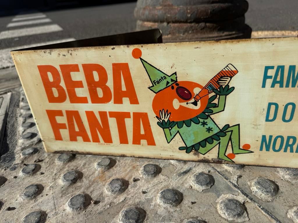 Ancien panneau publicitaire FANTA, Enlèvement ou Envoi, Utilisé, Panneau publicitaire