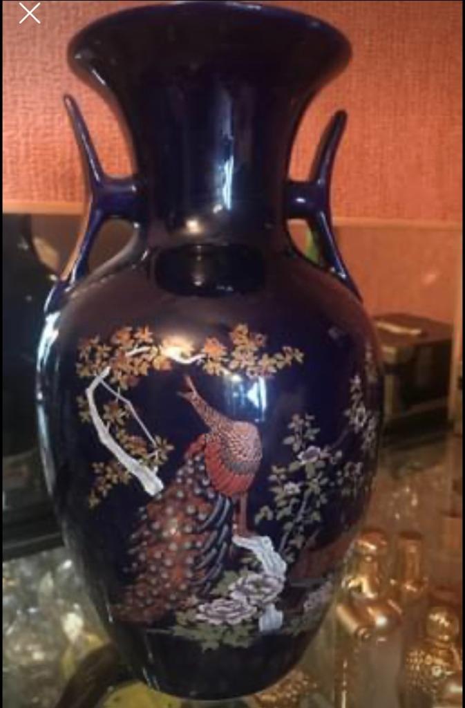 vase chinois bleu, Enlèvement, Comme neuf, Bleu