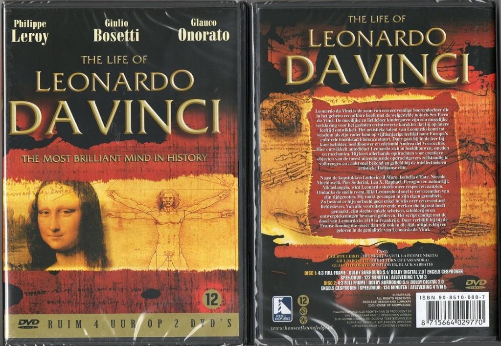 DA VINCI LEONARDO THE LIFE OF. . . 2 DVD BOX NIEUW, Vanaf 12 jaar, Ophalen of Verzenden, Nieuw in verpakking