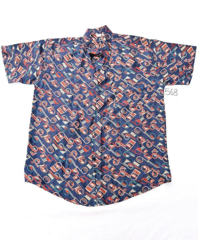 Chemise soie manches courtes F568, Vêtements | Hommes, Enlèvement ou Envoi, Porté, Bleu