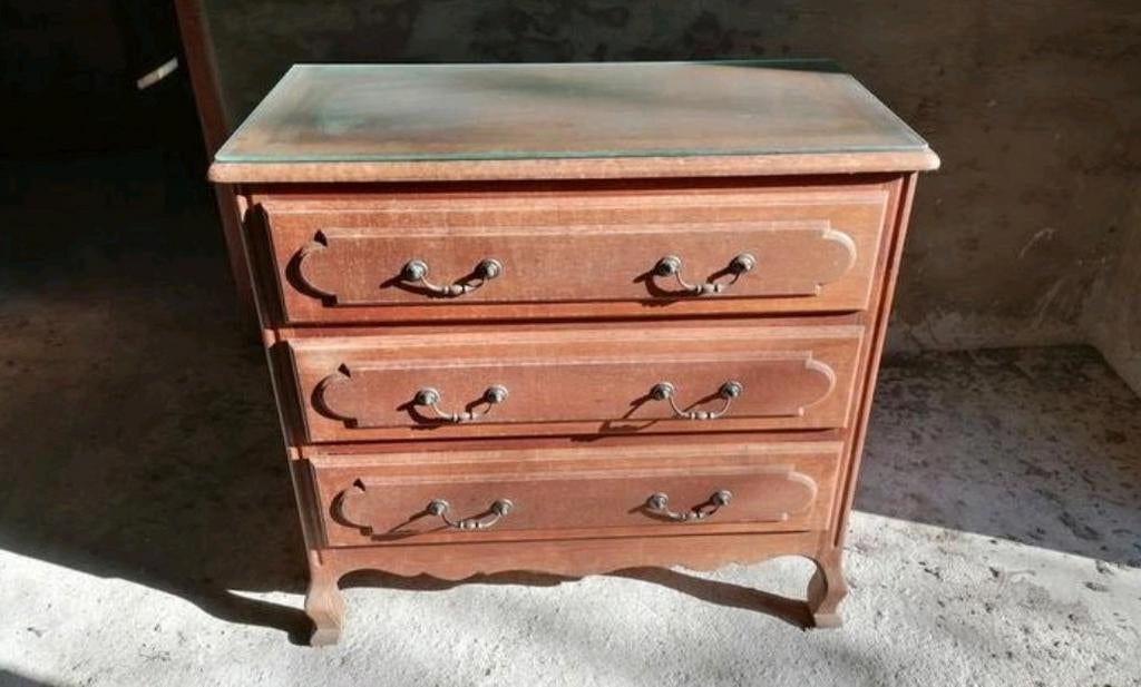 Antieke ladekast commode massief eik, Ophalen