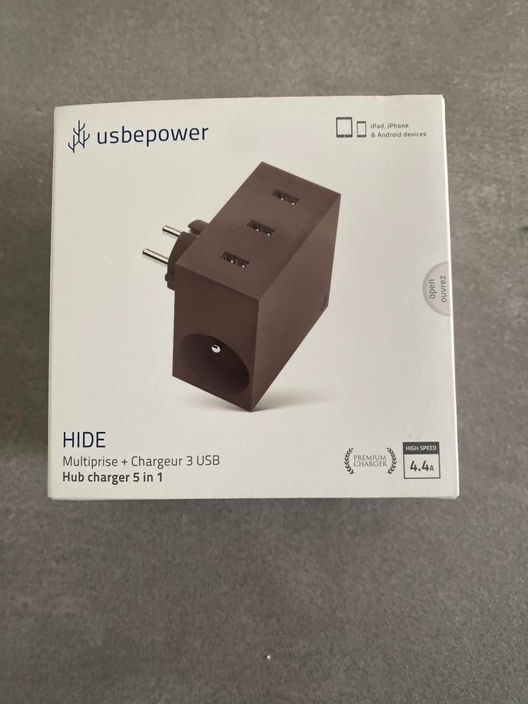 Usbepower HIDE Hub Charger 5 in 1. Nieuw, Laptop, Nieuw, Ophalen of Verzenden, USB-hub