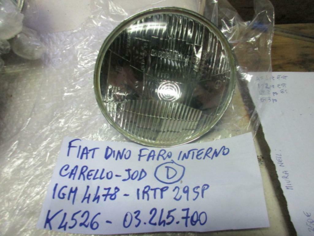 Interne en externe koplampen voor Fiat Dino, Ophalen, Gereviseerd, Fiat