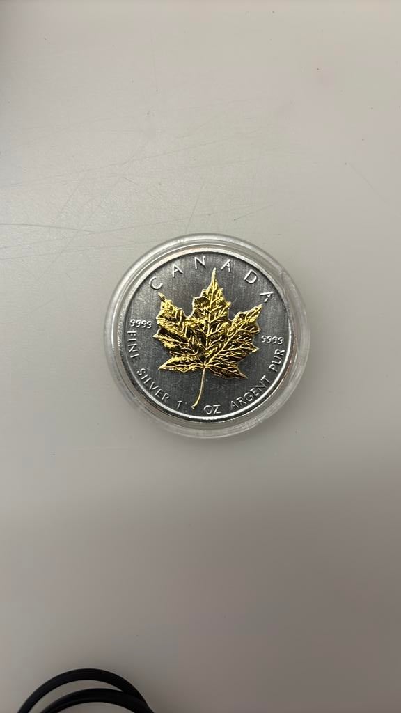 Maple Leaf verguld - 2011 - 1 ounce zilvermunt, Postzegels en Munten, Munten | Europa | Euromunten, Ophalen of Verzenden
