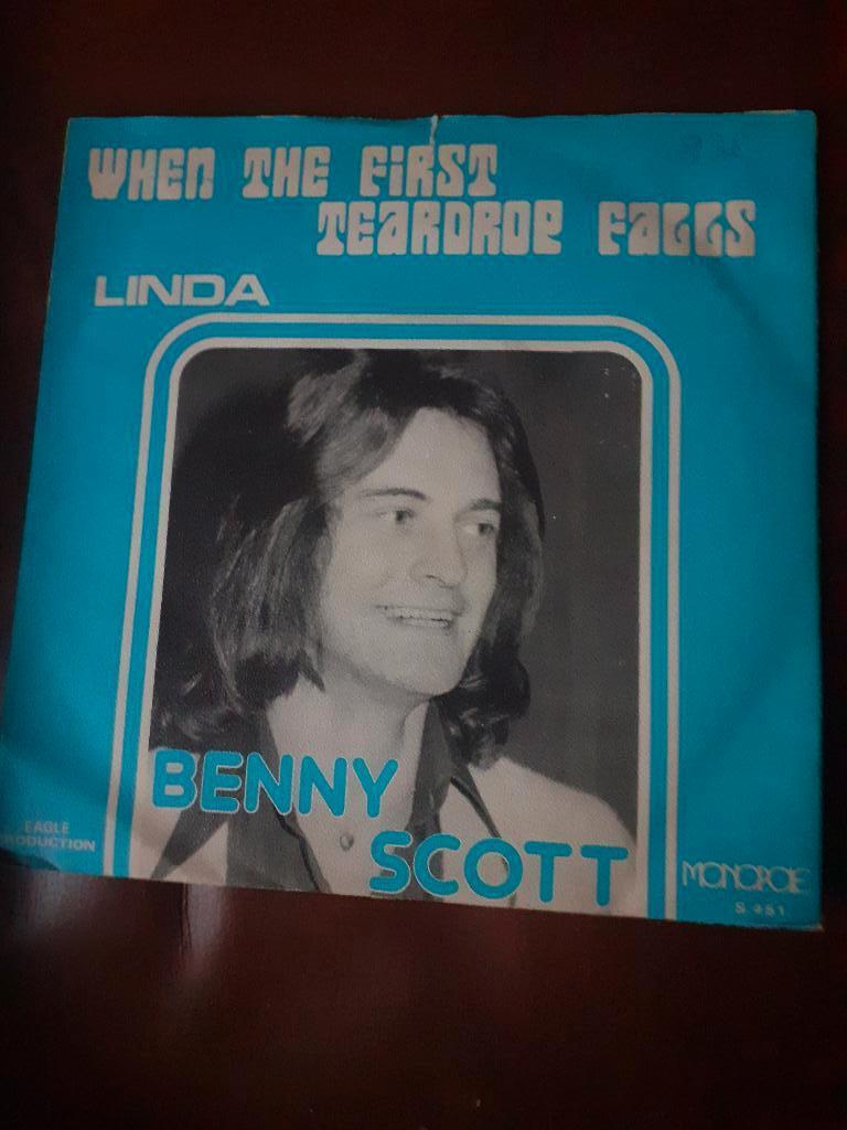 45T Benny Scott : When the first teardrop falls (Belpop), Cd's en Dvd's, Ophalen of Verzenden