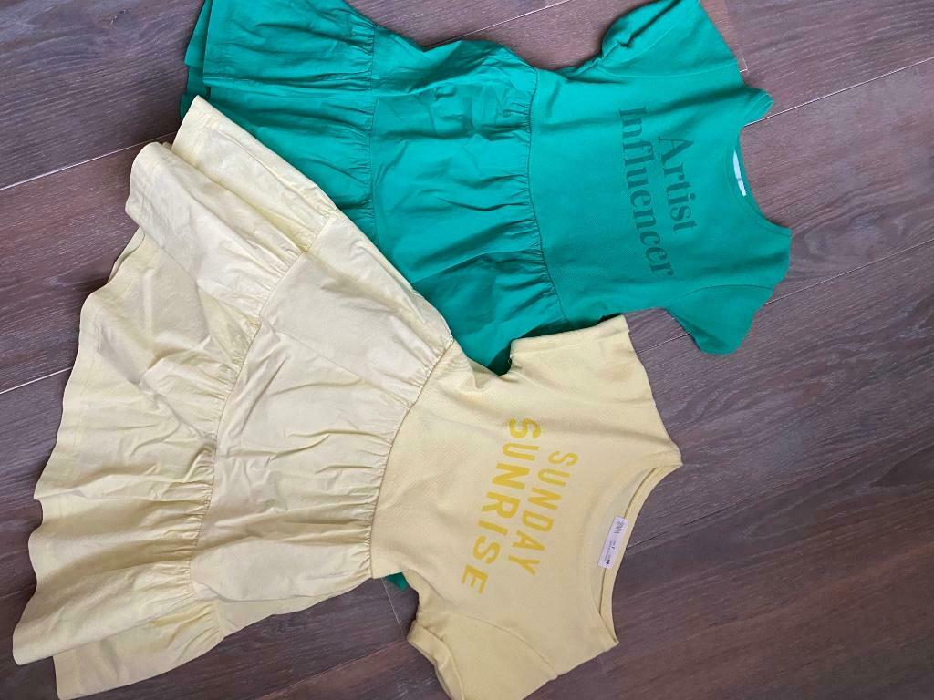 Jurkjes Zara maat 7 jaar in go., Kinderen en Baby's, Zo goed als nieuw, Zara, Jurk of Rok, Verzenden