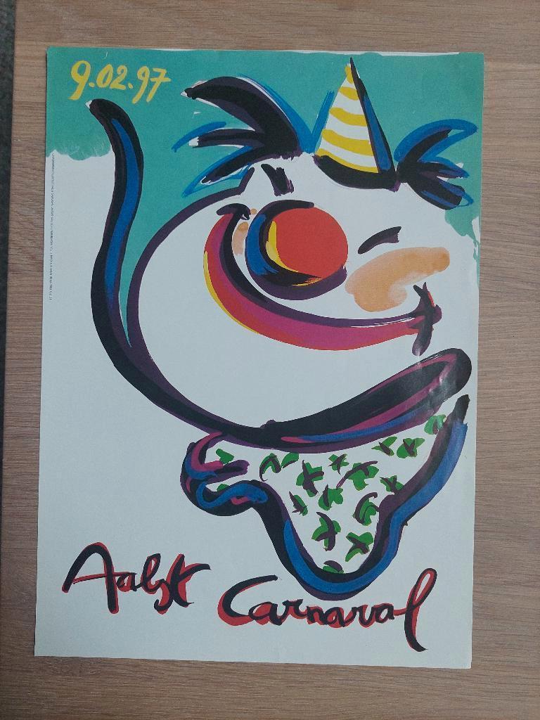 Grote Affiche carnaval Aalst 1997, Verzamelen, Ophalen, Zo goed als nieuw