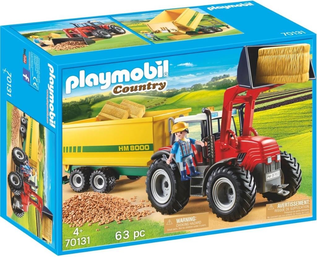 Playmobil Traktor met kar 70131, Kinderen en Baby's, Ophalen of Verzenden, Zo goed als nieuw, Complete set