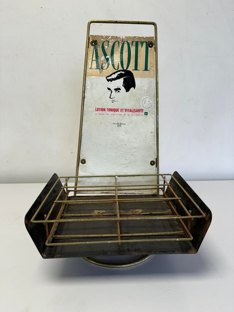 Présentoir de magasin publicitaire ancien ASCOTT, Collections, Enlèvement ou Envoi, Utilisé, Panneau publicitaire
