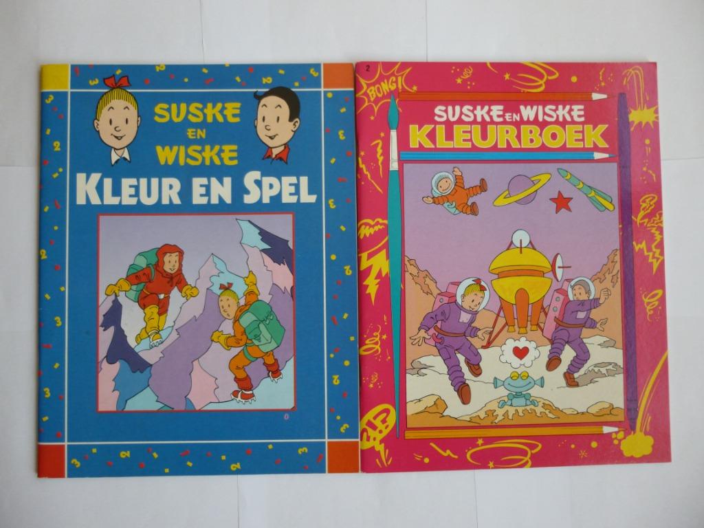2X SUSKE EN WISKE KLEUR EN SPELBOEK UIT JAREN 90, Willy Vandersteen, Ophalen of Verzenden, Zo goed als nieuw, Meerdere stripboeken