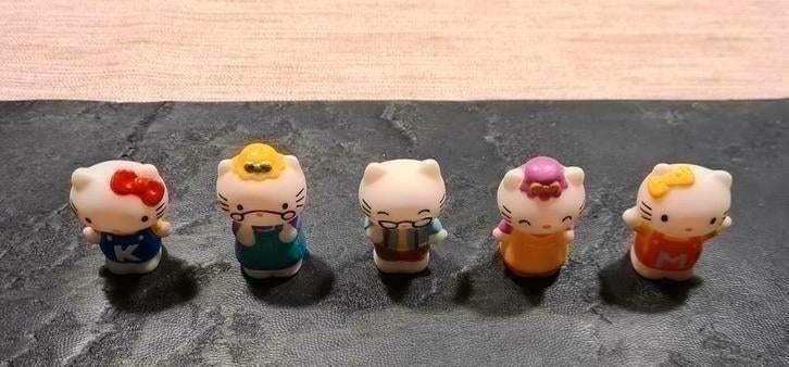 5 "Hello Kitty"minifiguurtjes, Sanrio, Ophalen of Verzenden, Zo goed als nieuw