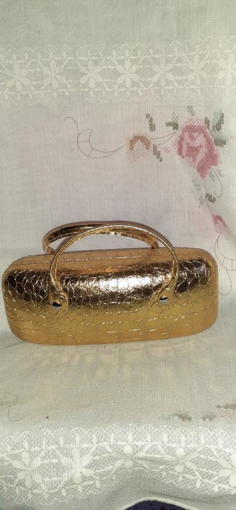 Etui pour paire de lunettes neuf doré, Enlèvement ou Envoi, Neuf, Lunettes