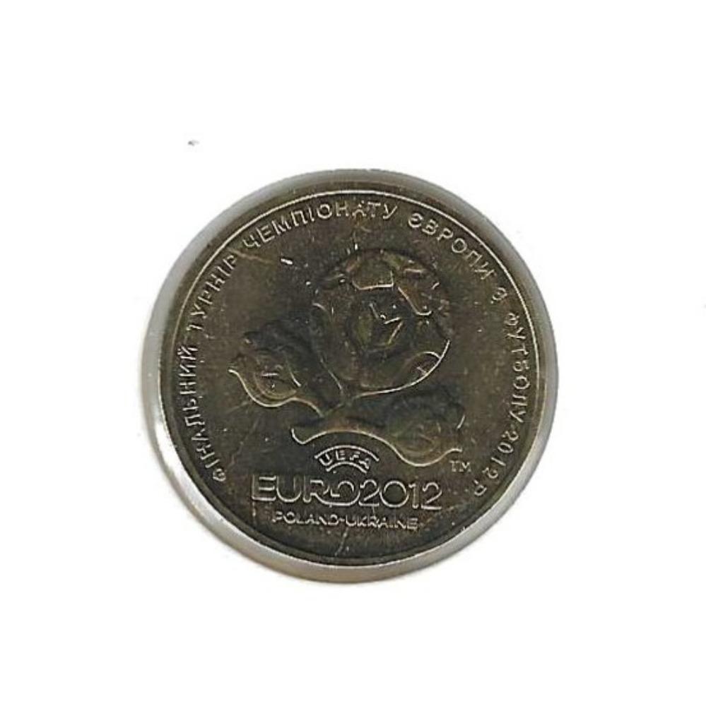 Oekraine, 1 Hryvnia 2012, UEFA EURO 2012., Postzegels en Munten, Ophalen of Verzenden, Overige landen, Losse munt
