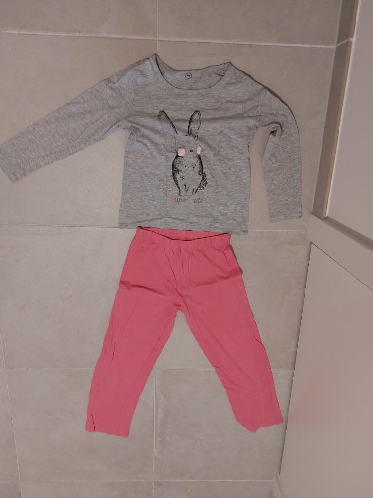 Pyjama roze grijs konijn, Ophalen, Gebruikt, Meisje, Nacht- of Onderkleding