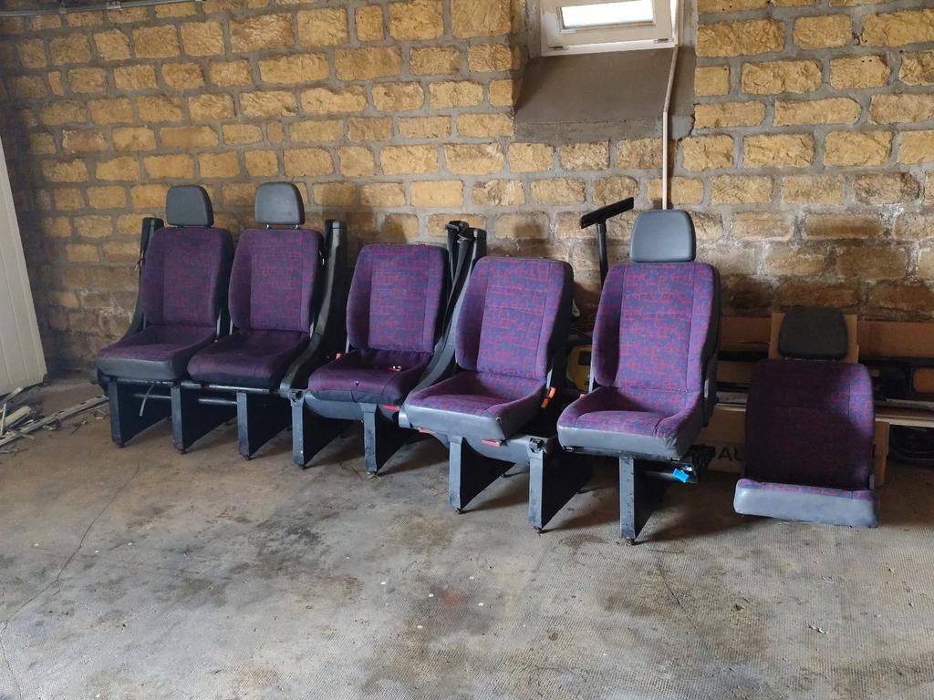 Lot de 6 sièges Mercédès Vito bus tissus bon état., Enlèvement