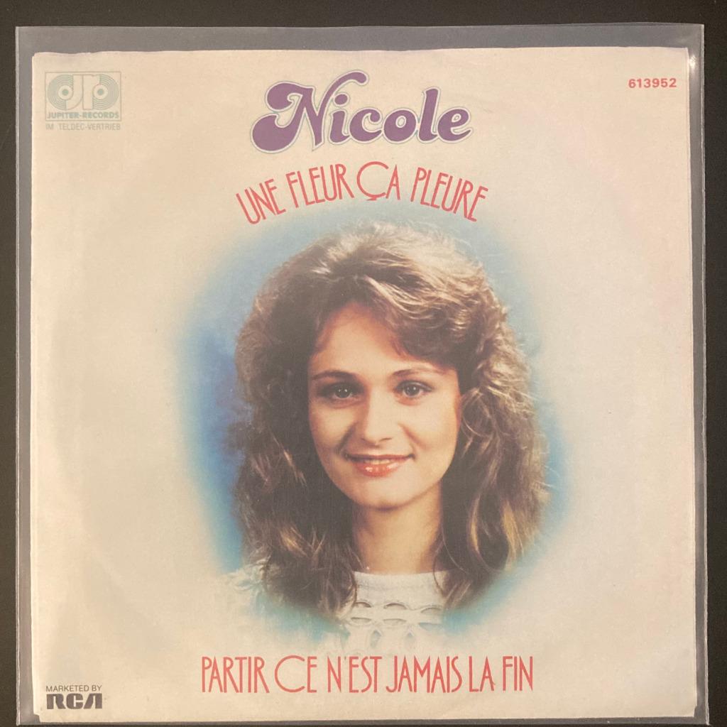 7" Nicole – Une Fleure Ça Pleure (JUPITER 1983) VG+, Envoi, Utilisé, Pop