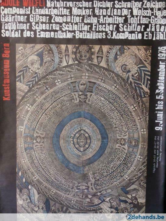 affiche  arnold wölfli, Antiek en Kunst, Ophalen of Verzenden